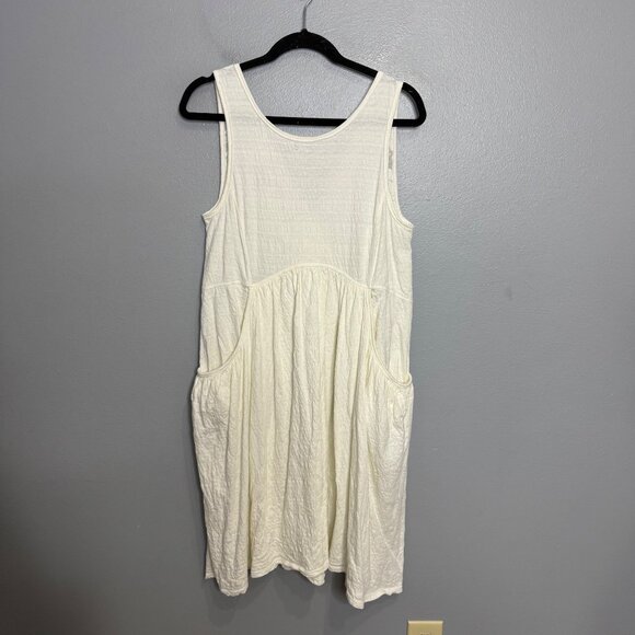 Anthropologie Dresses & Skirts - DAILY PRACTICE ANTHROPOLOGIE cream v back tank dress size S